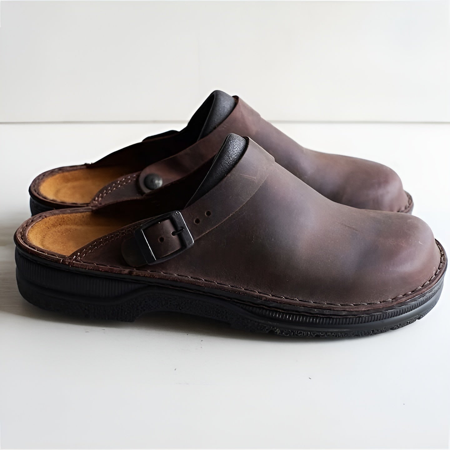 Rivano – Leren Orthopedische Pantoffels voor Heren
