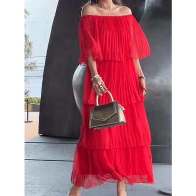 MatteoVerdi Chiffon Cake Maxi Jurk