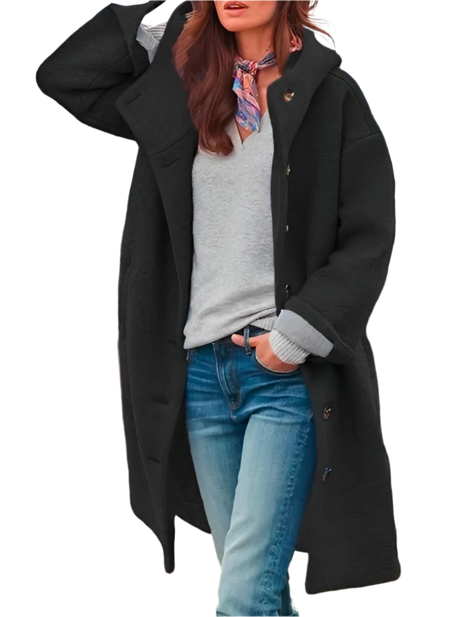 Elena – Casual Vrouwelijke Halflange Jas