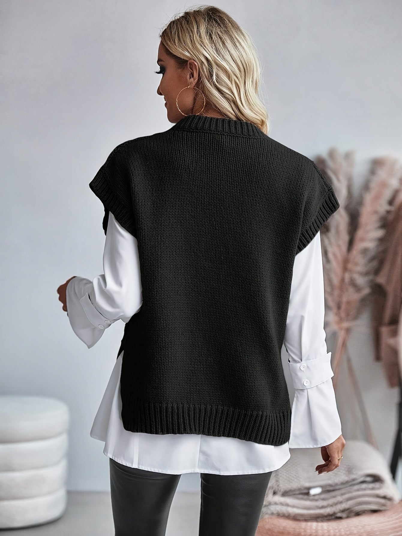 Elena – Mouwloos Gebreid Dames Sweatervest