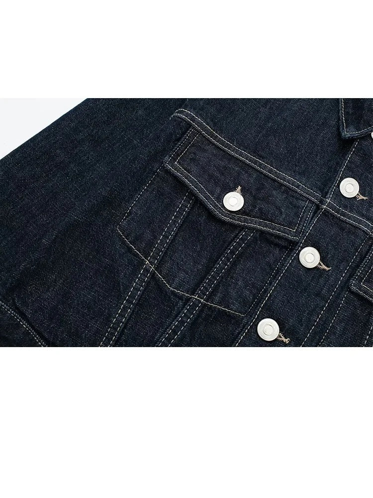 Sofia – Dames Denim Set met Cropped Jacket & Wide-Leg Jeans