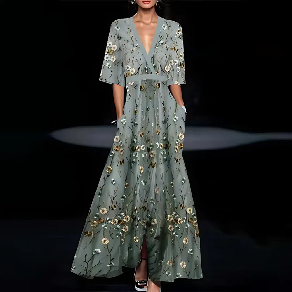Isabella – Bloemenprint Dames Zomerjurk