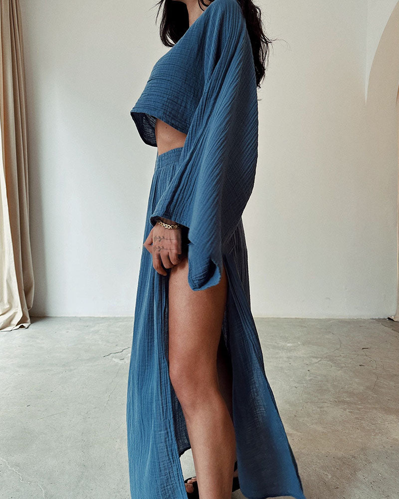 Elena – Boho-Chic Dames Katoenen Rokenset