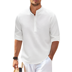 Lorenzo – Stretch-Fit Heren Henley Shirt