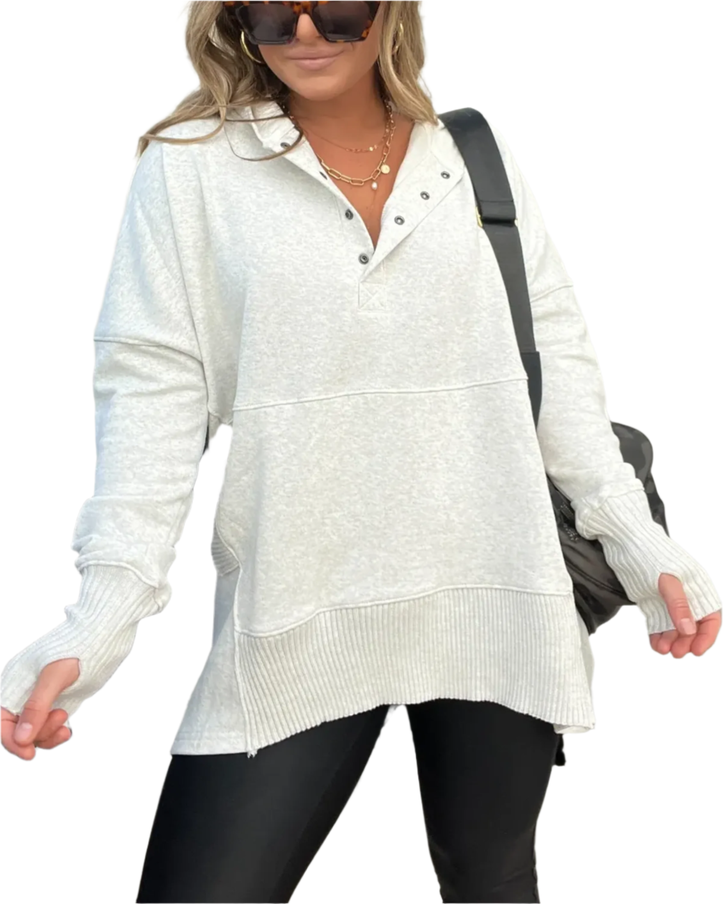 Giulia – Flowy Unisex Hoodie van Katoen Jersey