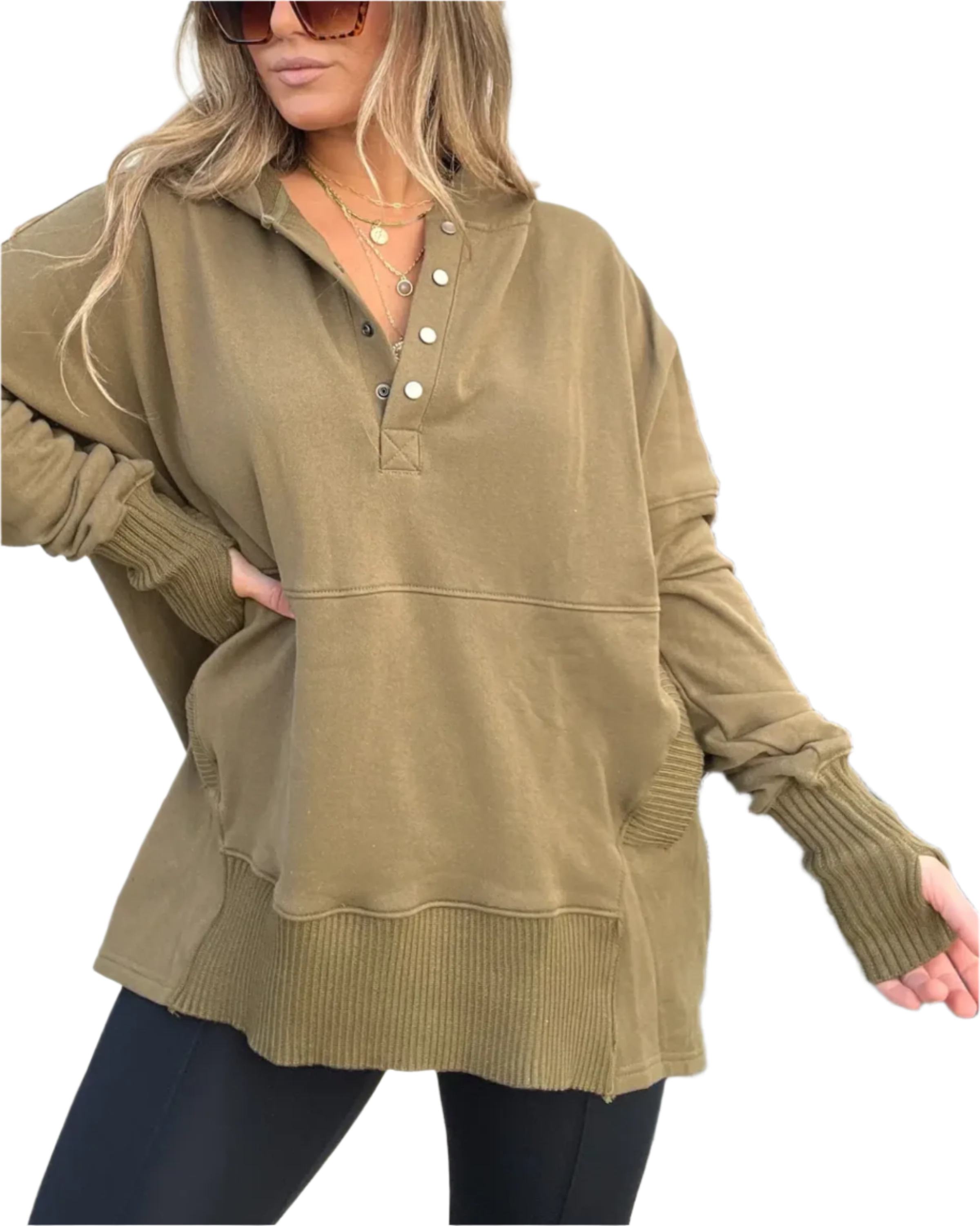 Giulia – Flowy Unisex Hoodie van Katoen Jersey