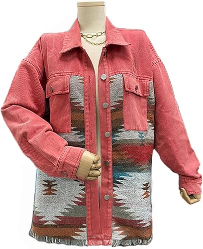 Selena – Vintage Aztec Denim Damesjas