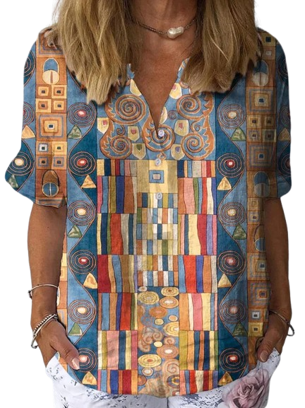 Skylynn – Luchtige Dames Blouse van Katoen en Linnen