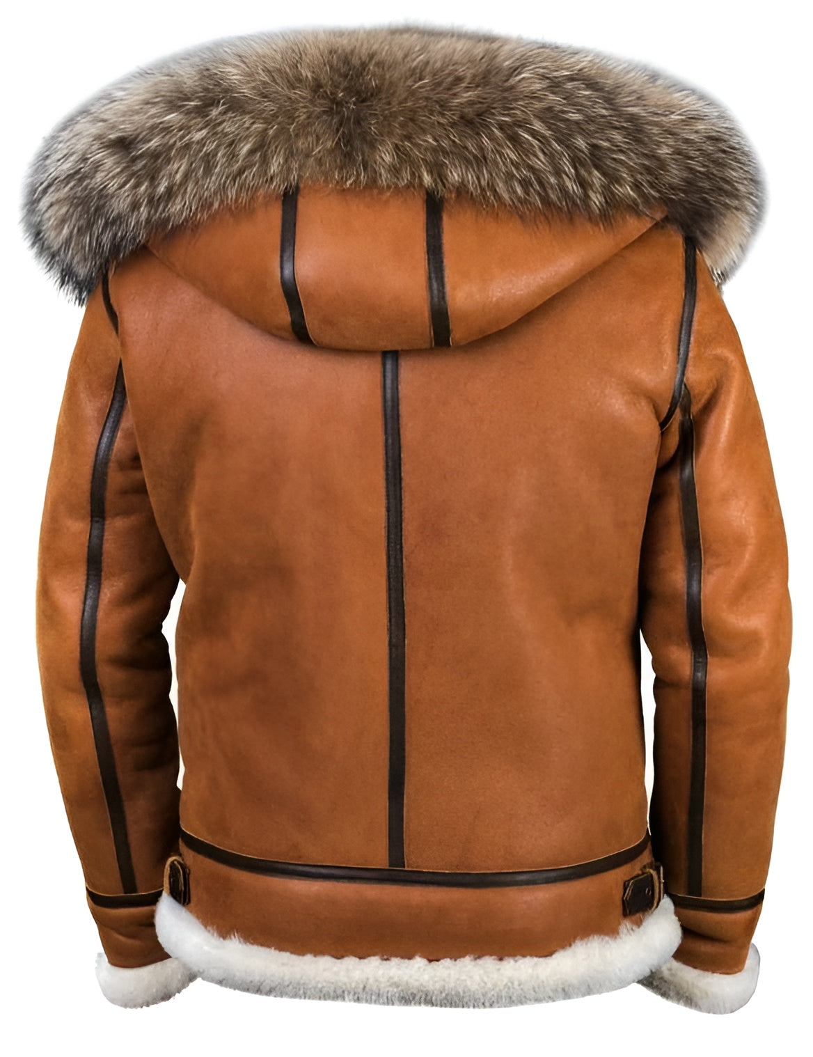 Luca – Leren Winterjas Met Capuchon voor Heren