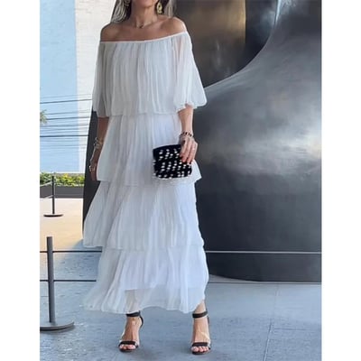 MatteoVerdi Chiffon Cake Maxi Jurk