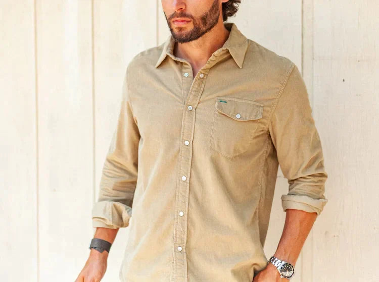 MatteoFerrari Corduroy Knoop Overhemd