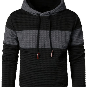 Lorenzo – Heren Hoodie met Textuur en Contrastpanelen