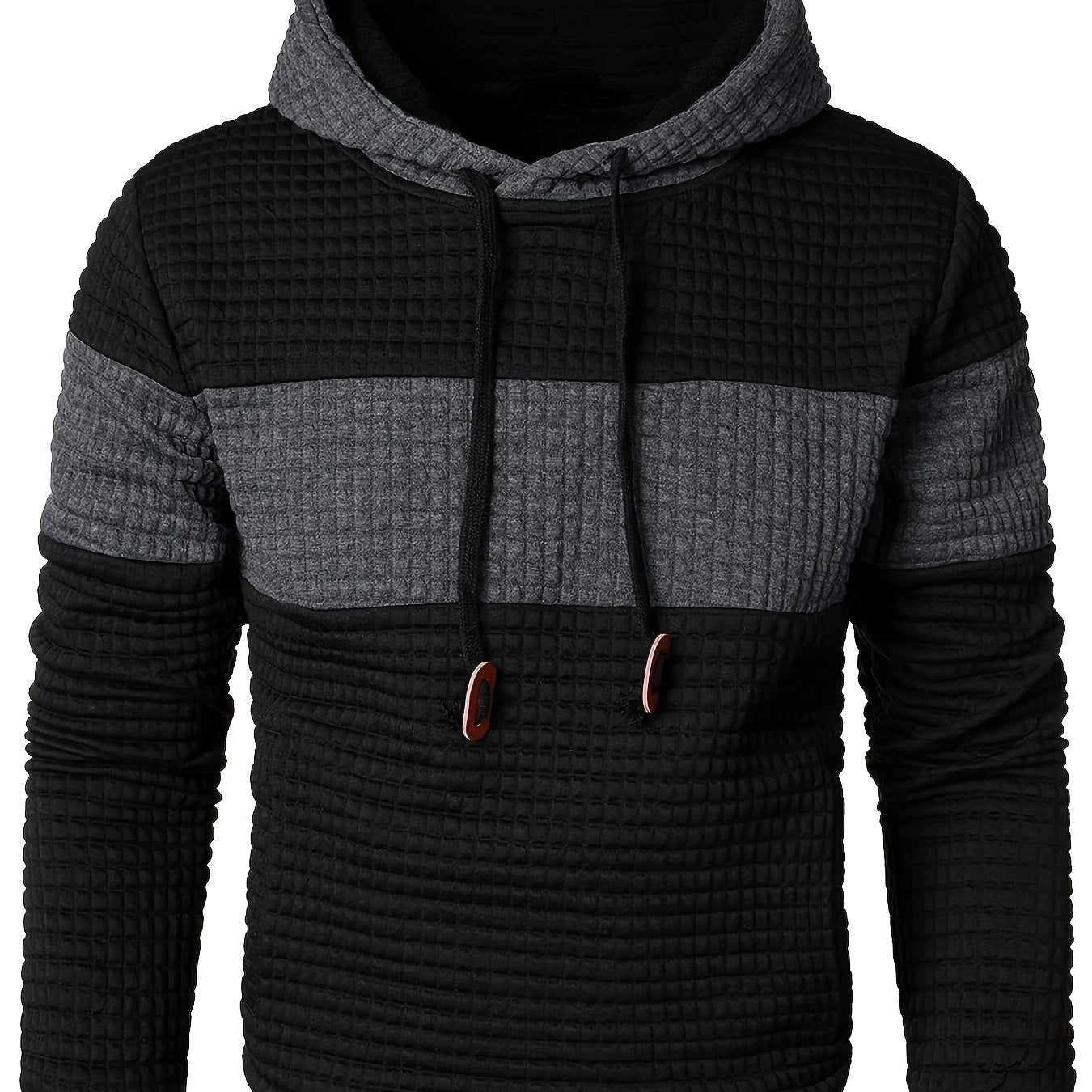 Lorenzo – Heren Hoodie met Textuur en Contrastpanelen