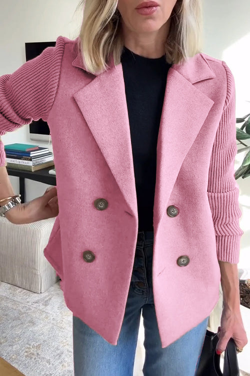 Vanessia – Dames Blazer met Gebreide Mouwen