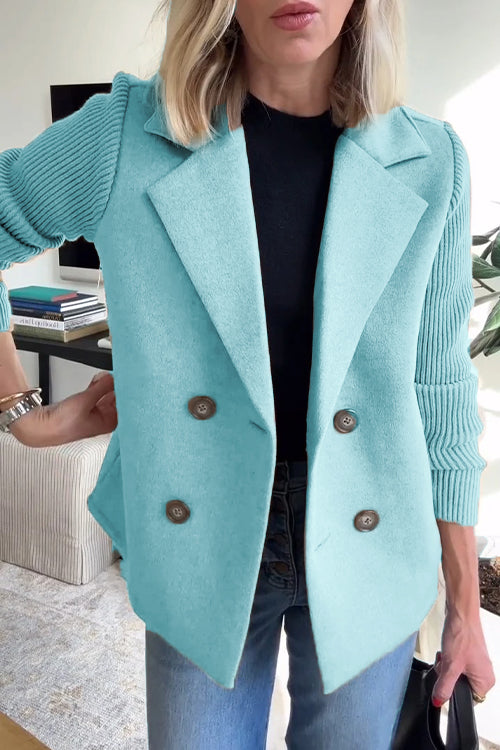 Vanessia – Dames Blazer met Gebreide Mouwen