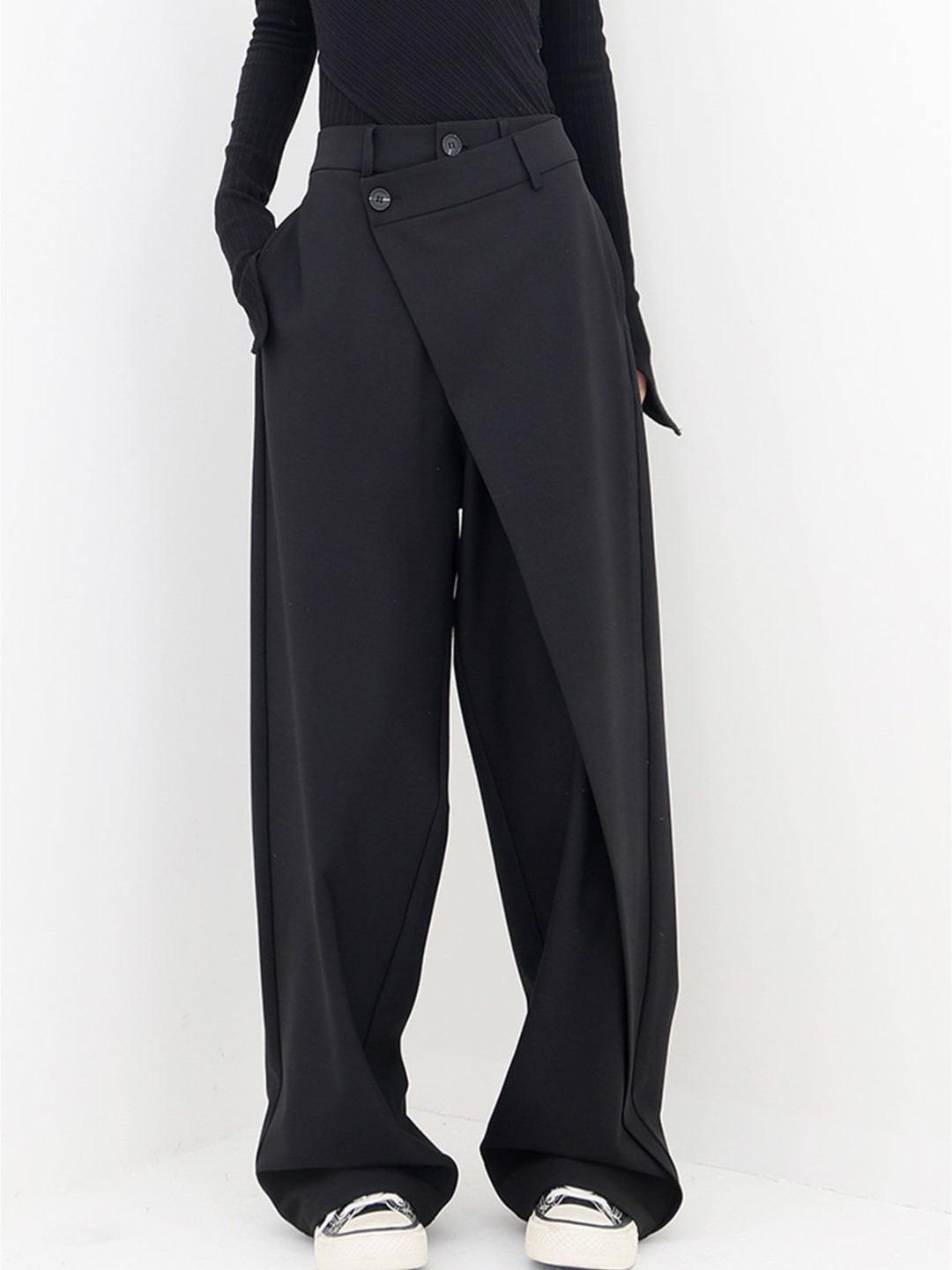 Camila – Asymmetrische Dames Plooi-Broek