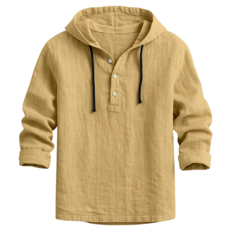Jay – Lichtgewicht Heren Hoodie van Katoen-Linnen