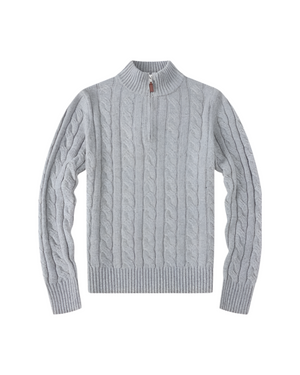 Elena – Luxe Halve-Rits Dames Sweater van Katoen