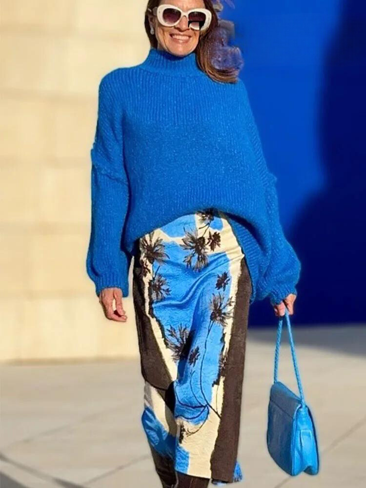 LunaFerretti Glamoureuze Lange Midi Rok Voor Vrouwen