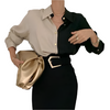 Isabella – Oversized Patchwork Dames Blouse voor Werk & Casual