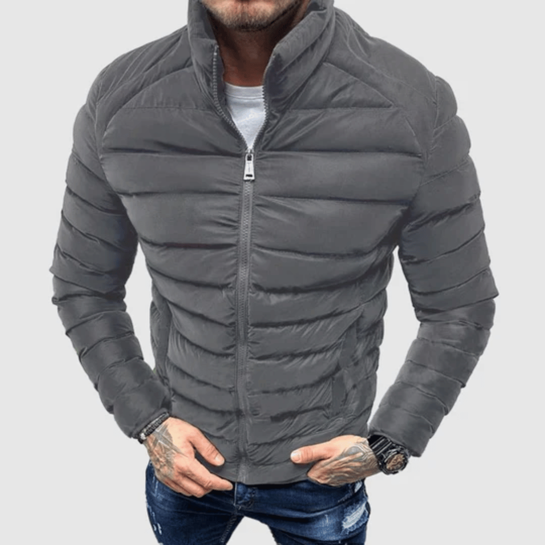 Lorenzo – Slim-Fit Heren Gewatteerde Winterjas