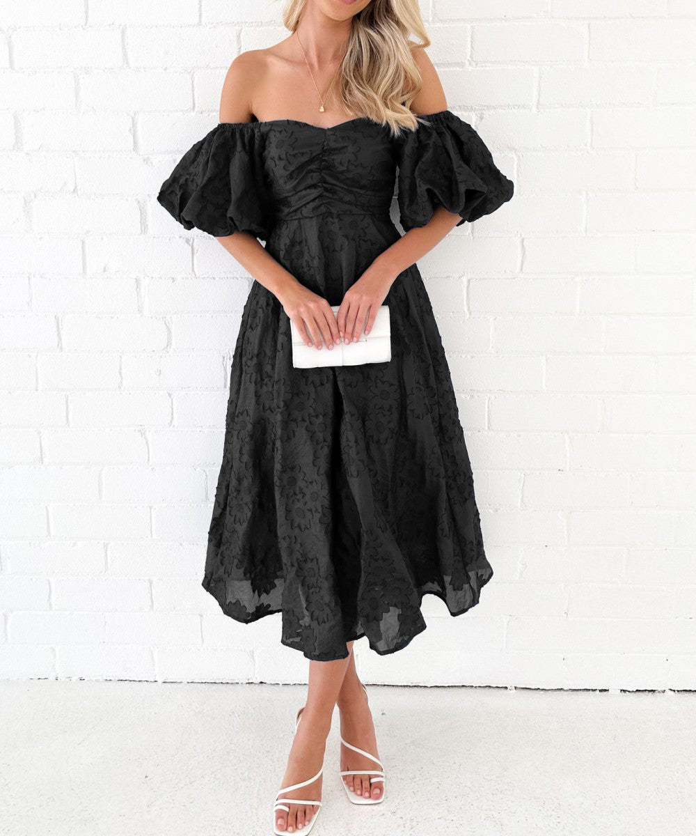 Jemimah – Off-Shoulder Damesjurk van Luchtige Organza
