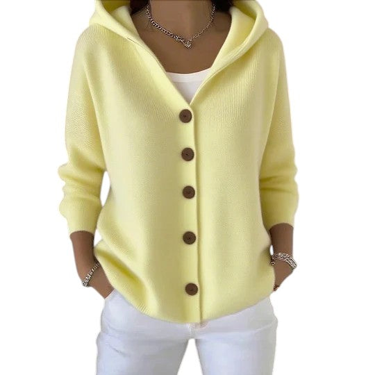 Francine – Dames Gebreid Vest met Capuchon