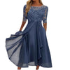 Eline – Dames Elegante Kant Midi Jurk