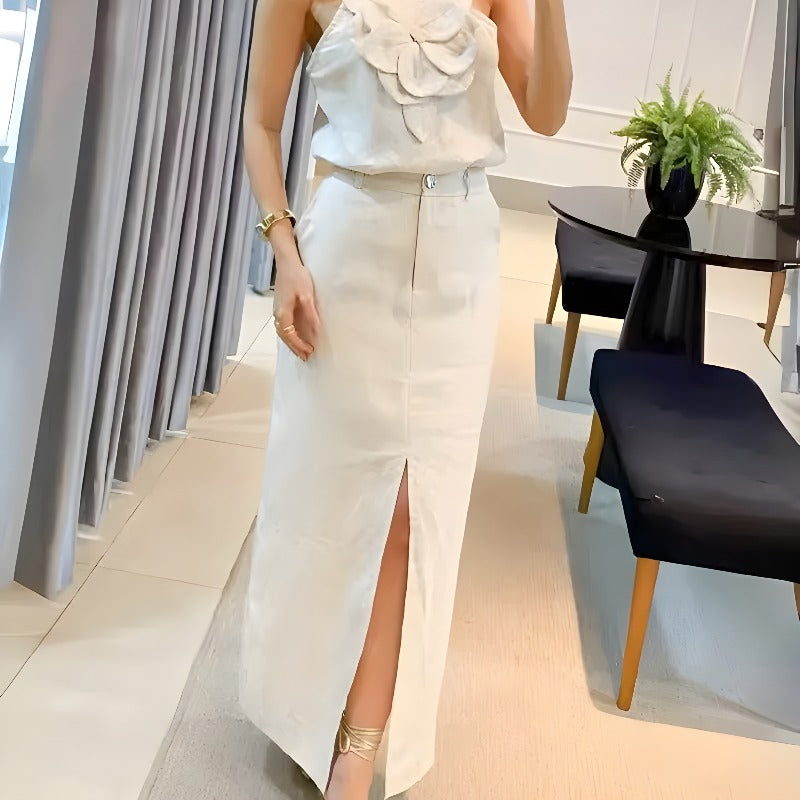 Isabella – Vierkante Halslijn Zomer Two-Piece Set voor Dames