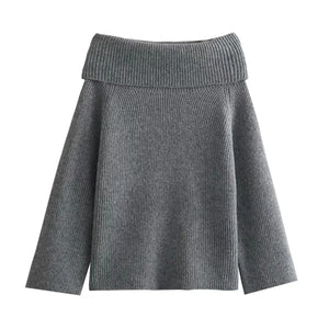 Giulia – Off-Shoulder Dames Gebreide Trui