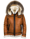Luca – Leren Winterjas Met Capuchon voor Heren