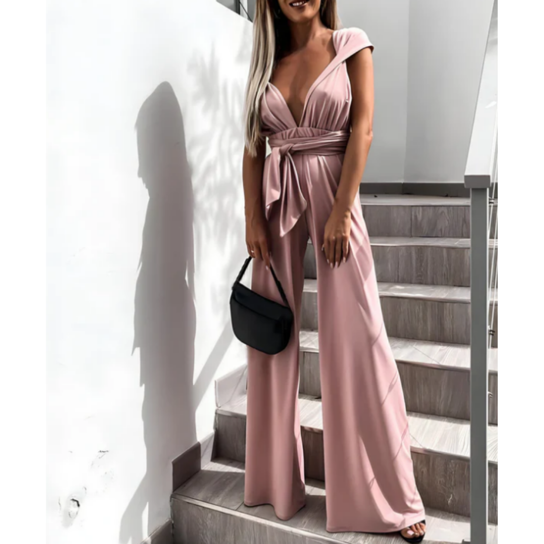 Isabella – Mouwloze Overslag Zomer Jumpsuit voor Dames