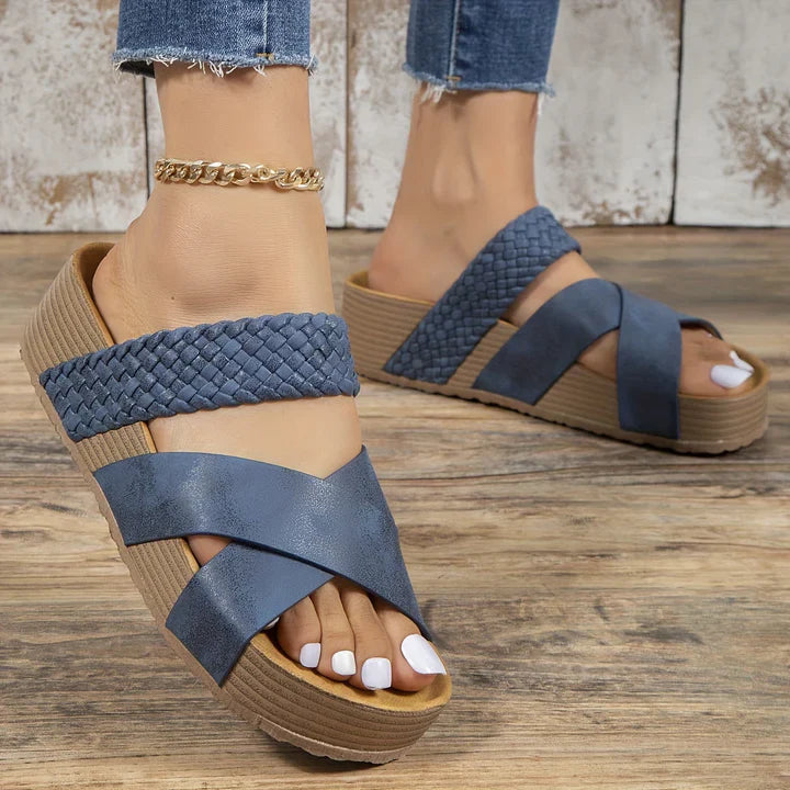 LucianaFerri™ Crisscross-platformsandalen voor dames
