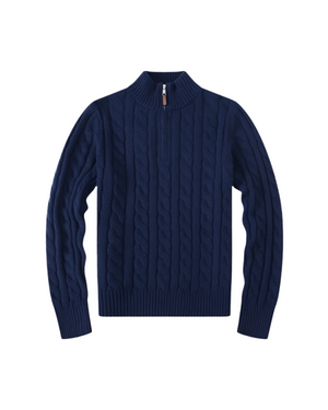 Elena – Luxe Halve-Rits Dames Sweater van Katoen