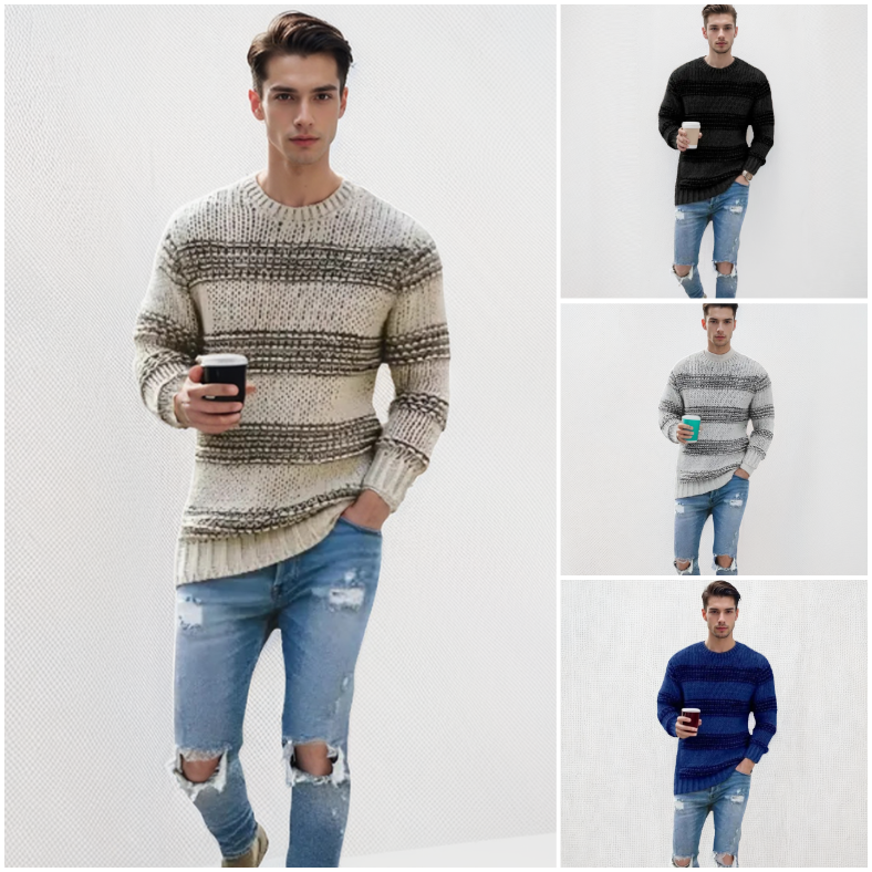 Luca – Heren Comfortabele Gebreide Trui