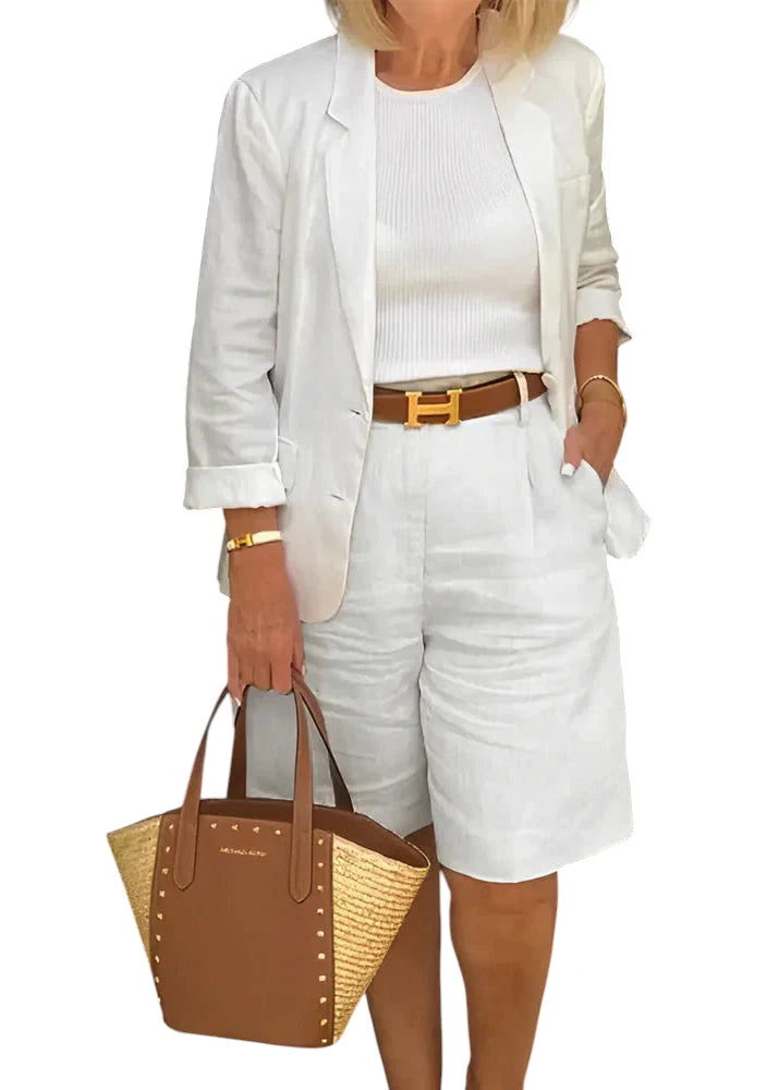 Thera – Dames Twee-Delige Blazer & Shorts Set