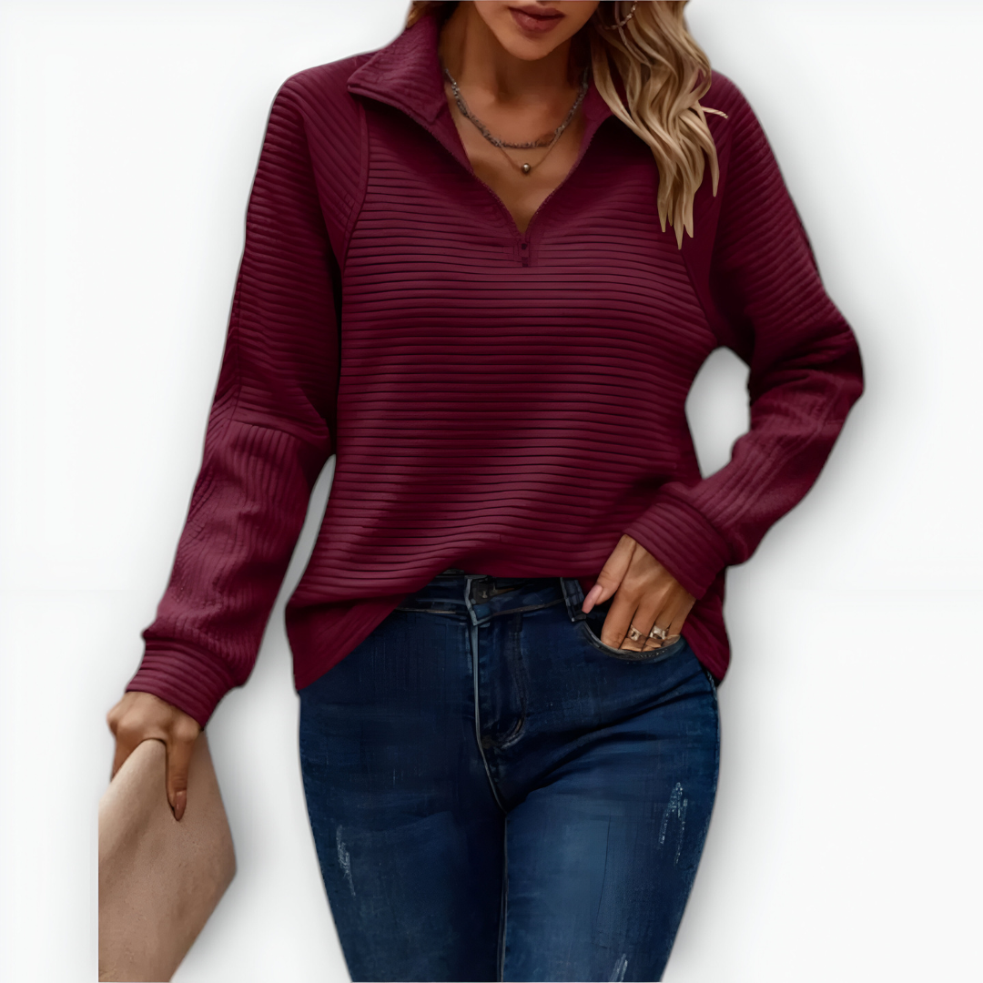 Isola – Dames Half-Zip Trui met Elegante Pasvorm