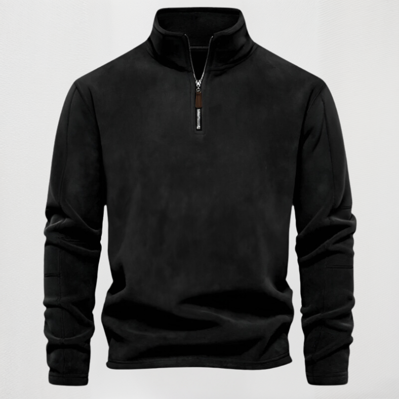 Lorenzo – Heren Fleece Trui met Ritssluiting