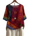 Aurélie – Elegante Dames Blouse met Kunstprint