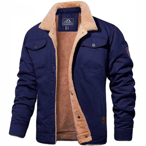 VittorioZaffiro Heren Fleece Cargo Winterjas Voor Mannen
