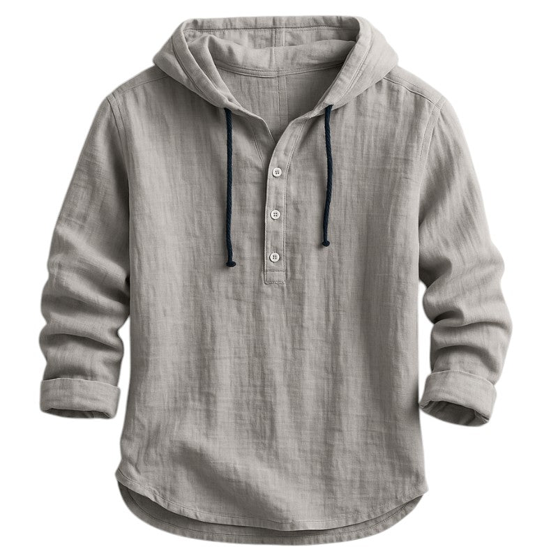 Jay – Lichtgewicht Heren Hoodie van Katoen-Linnen