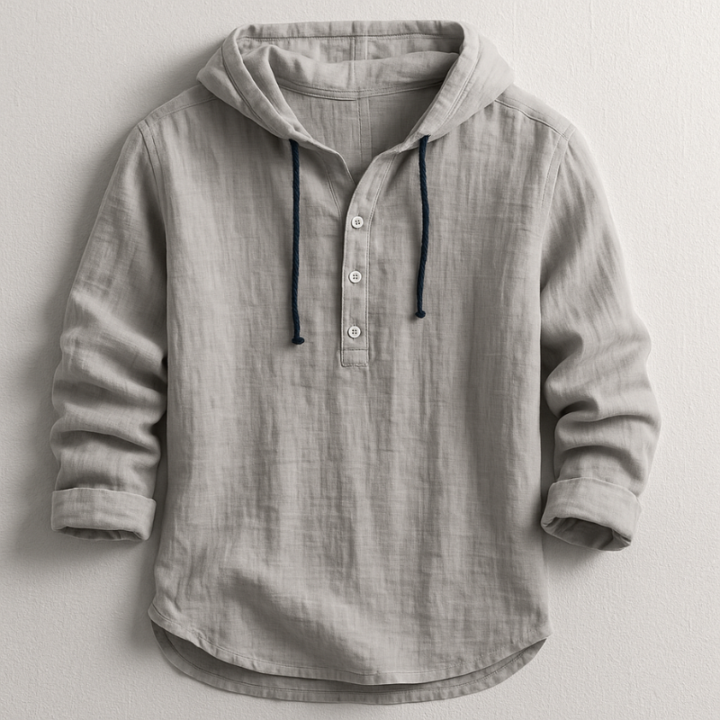 Jay – Lichtgewicht Heren Hoodie van Katoen-Linnen