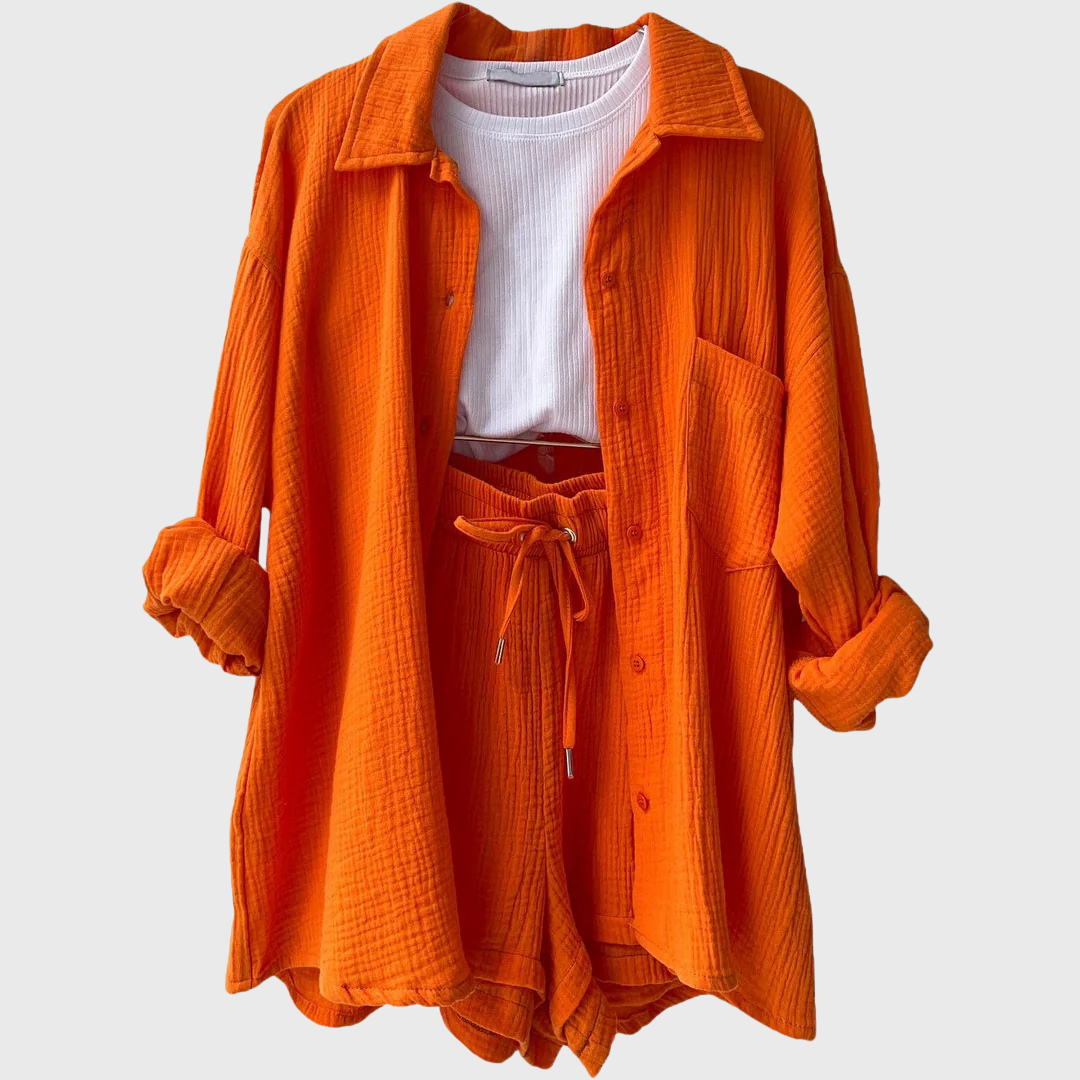 Denise – Luchtige Dames Katoenen Lounge Set