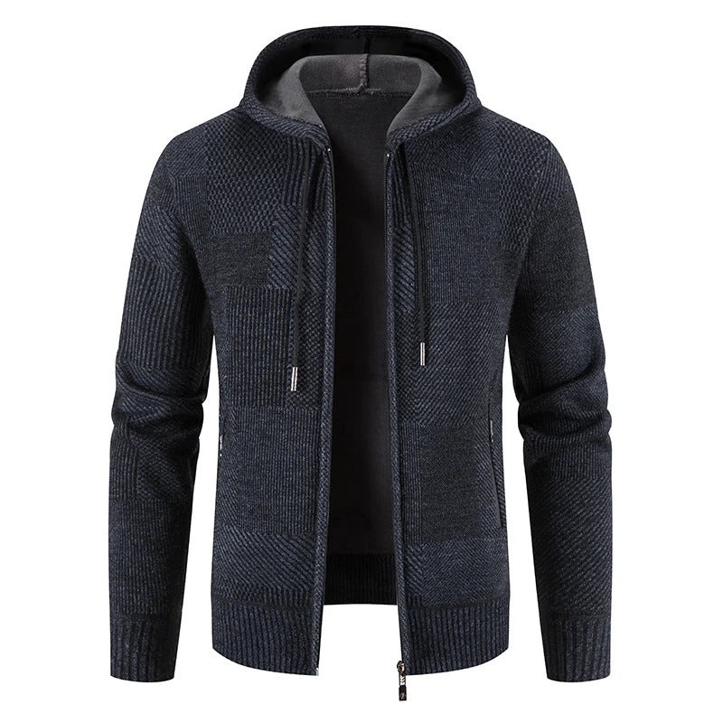 Alessandro – Heren Faux Mink Fur Hoodie Cardigan