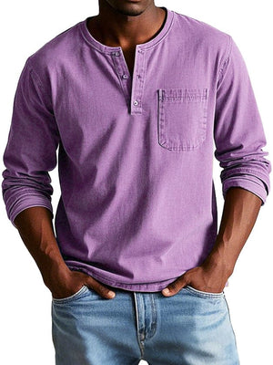 Jaskie – Heren Henley Shirt van Katoen