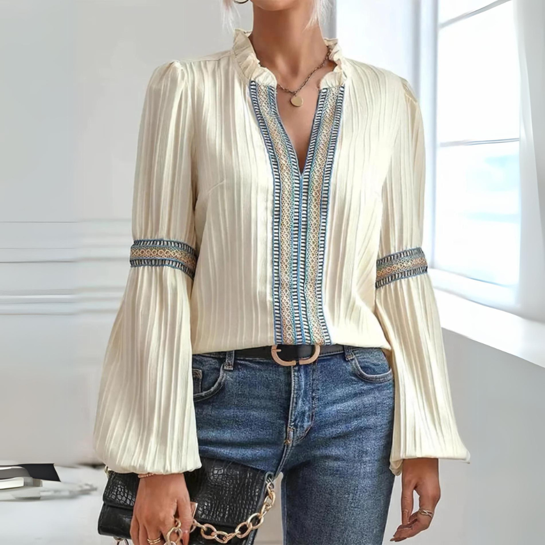 Bianca – Ambachtelijke Damesblouse van Kant