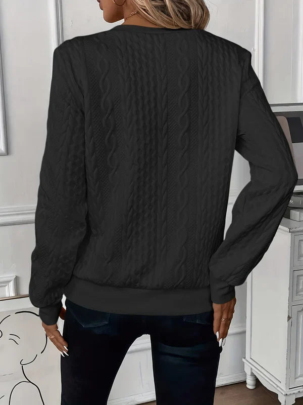 Chloé – Elegante Dames Half-Zip Trui met Gebreid Design