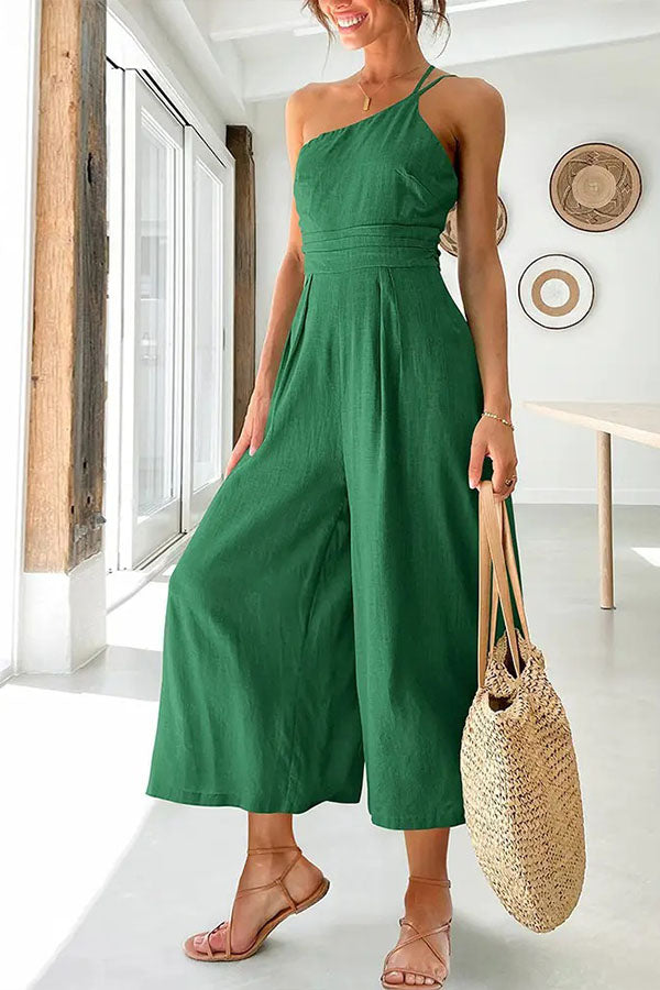 Akira – Soepelvallende en Elegante Dames Jumpsuit van Linnen mix