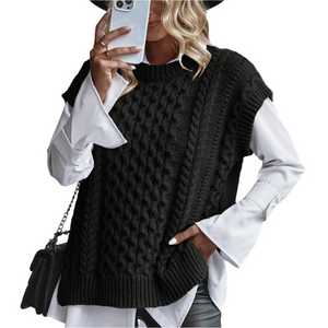 Elena – Mouwloos Gebreid Dames Sweatervest