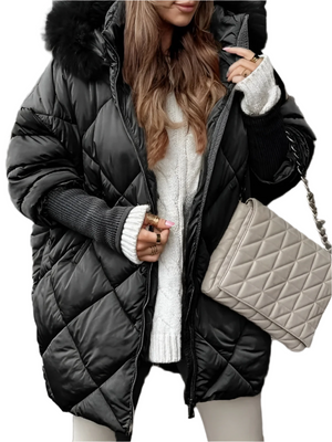 Isabella – Diamantpatroon Winter Hoodie Set voor Dames